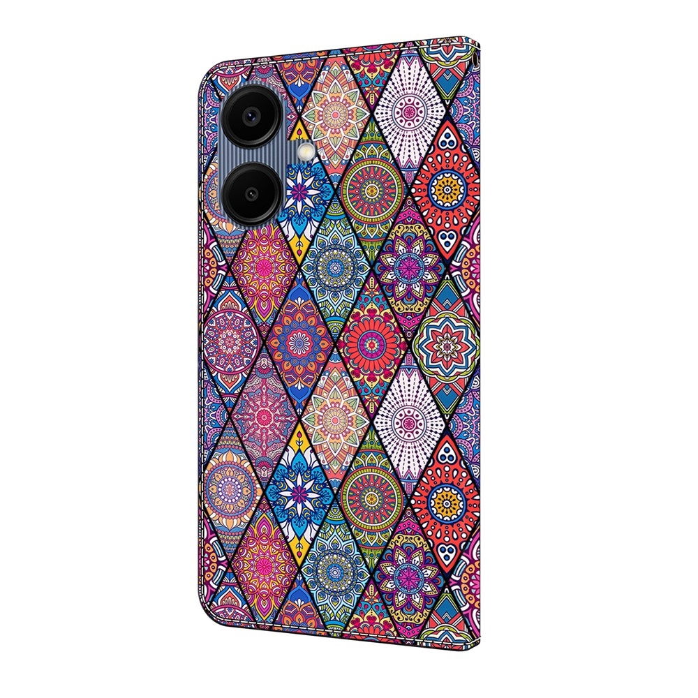 Sima könyves tok Samsung Galaxy A07 4G - színes mintákkal