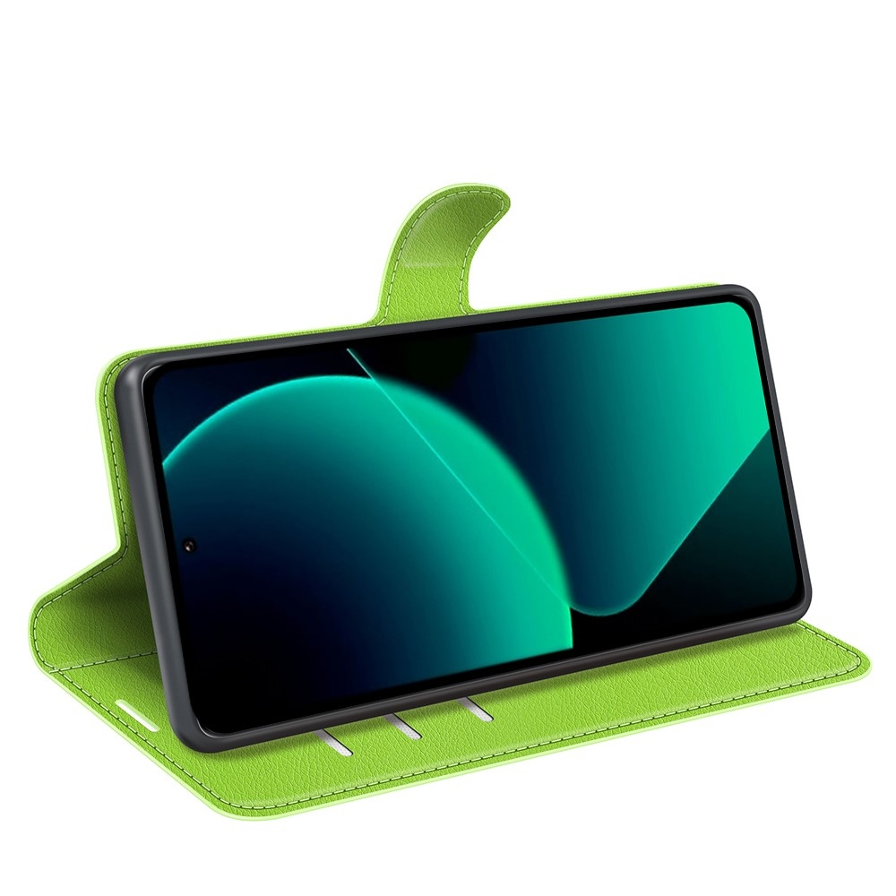 Litchi könyv tok Xiaomi 13T/13T Pro-hoz - zöld