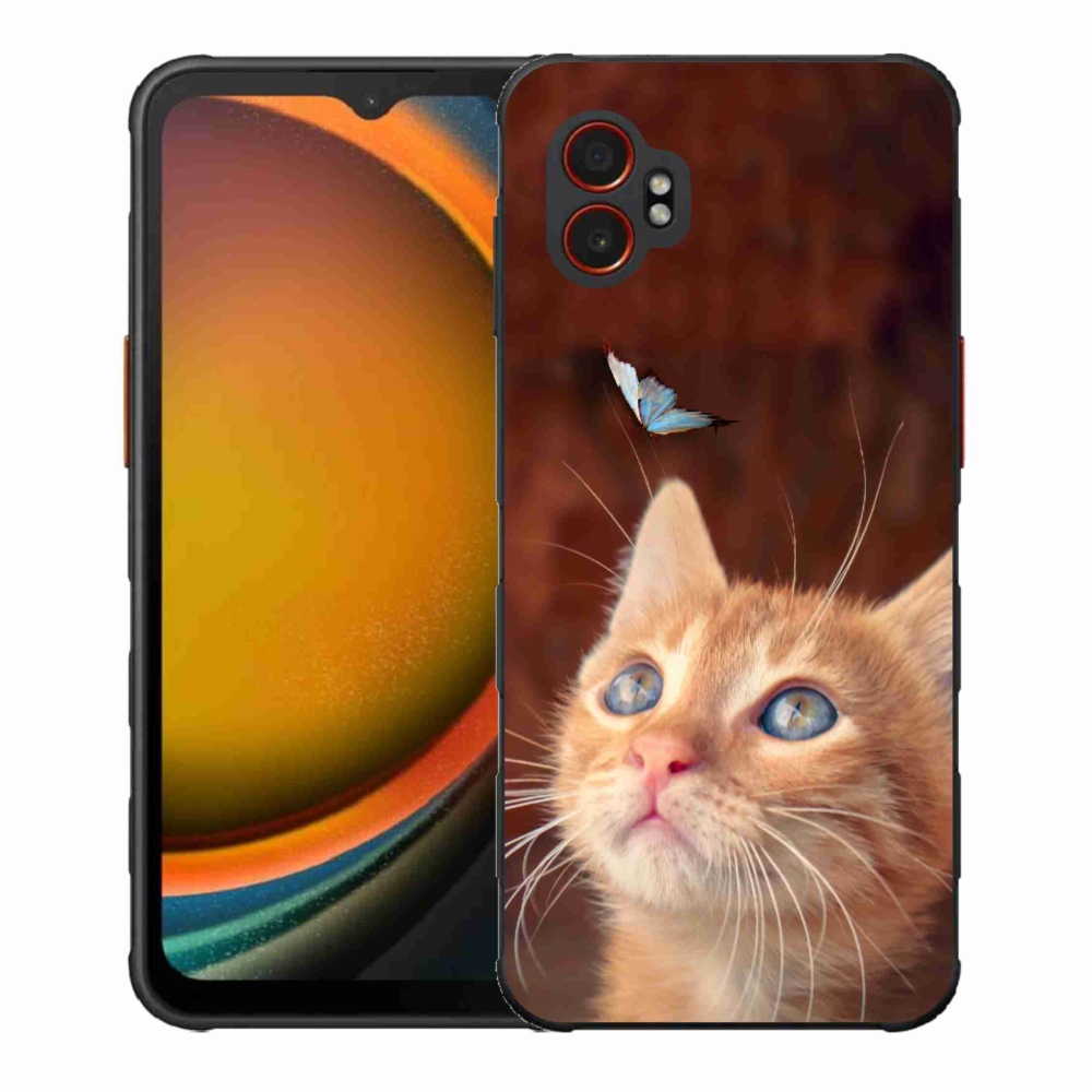 Gél borítás mmCase Samsung Galaxy Xcover 7 Pro készülékhez - pillangó és cica