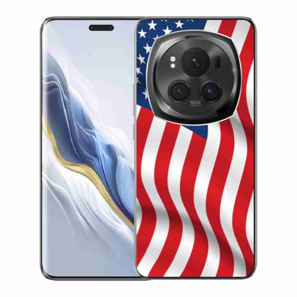 Gél borítás mmCase a Honor Magic 6 Pro 5G számára - amerikai zászló