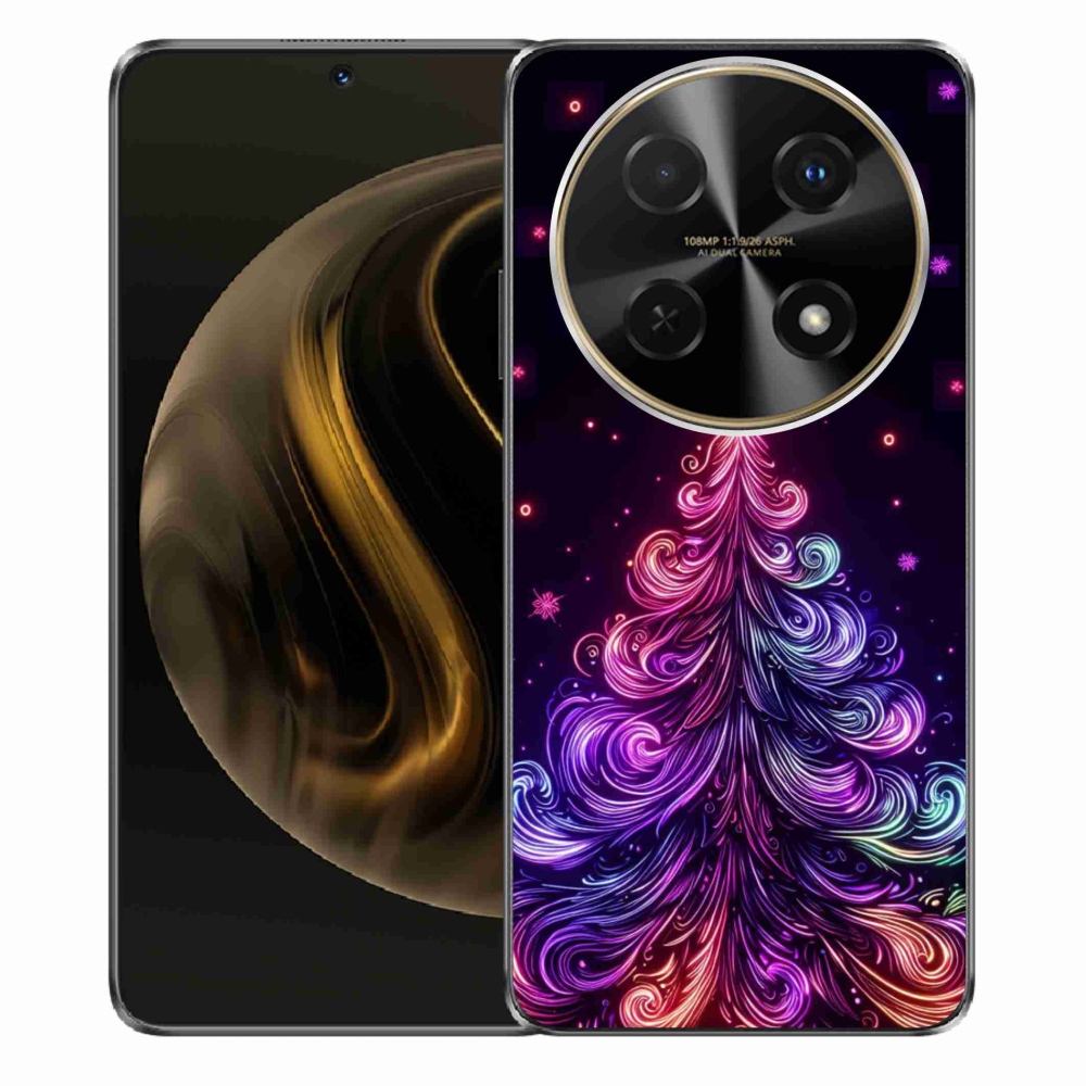 Gél borítás mmCase a Huawei Nova 12i készülékhez - neon karácsonyfa 1