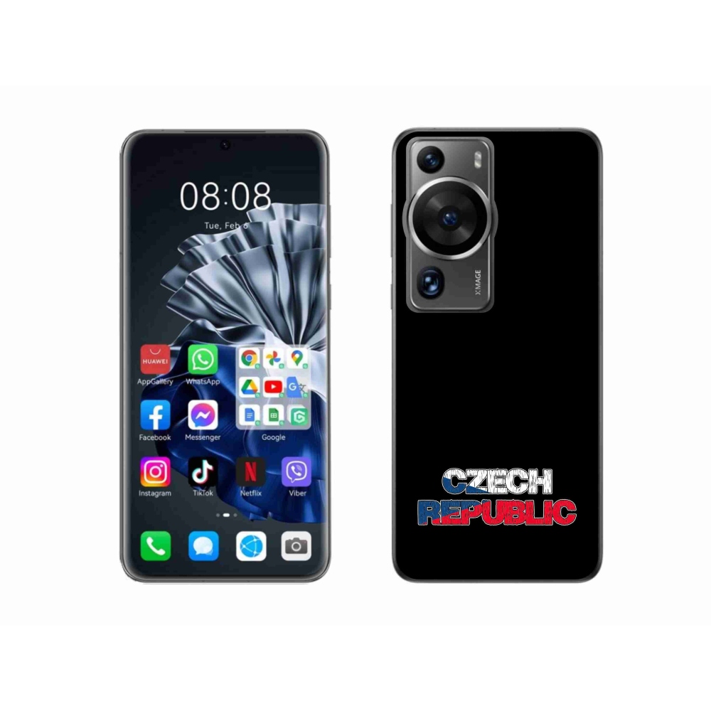 Gél borítás mmCase a Huawei P60 Pro készülékhez - Csehország fekete háttér