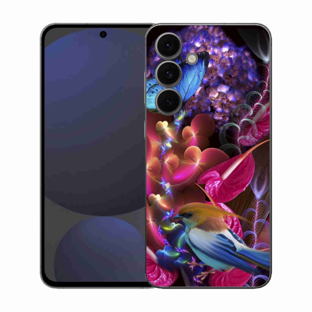 Zselés borítás mmCase Samsung Galaxy S25 FE - színes virágok