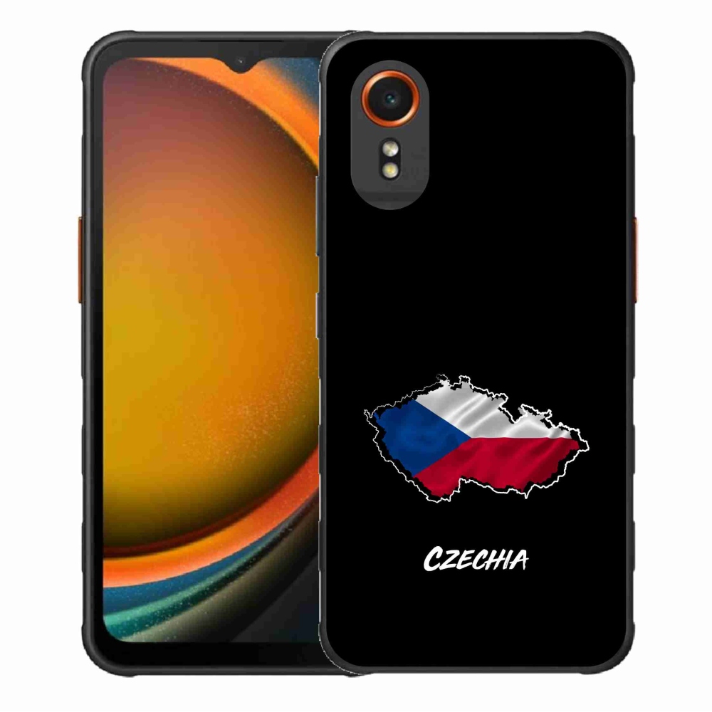 Gél borítás mmCase Samsung Galaxy Xcover 7 - Csehország fekete háttérrel