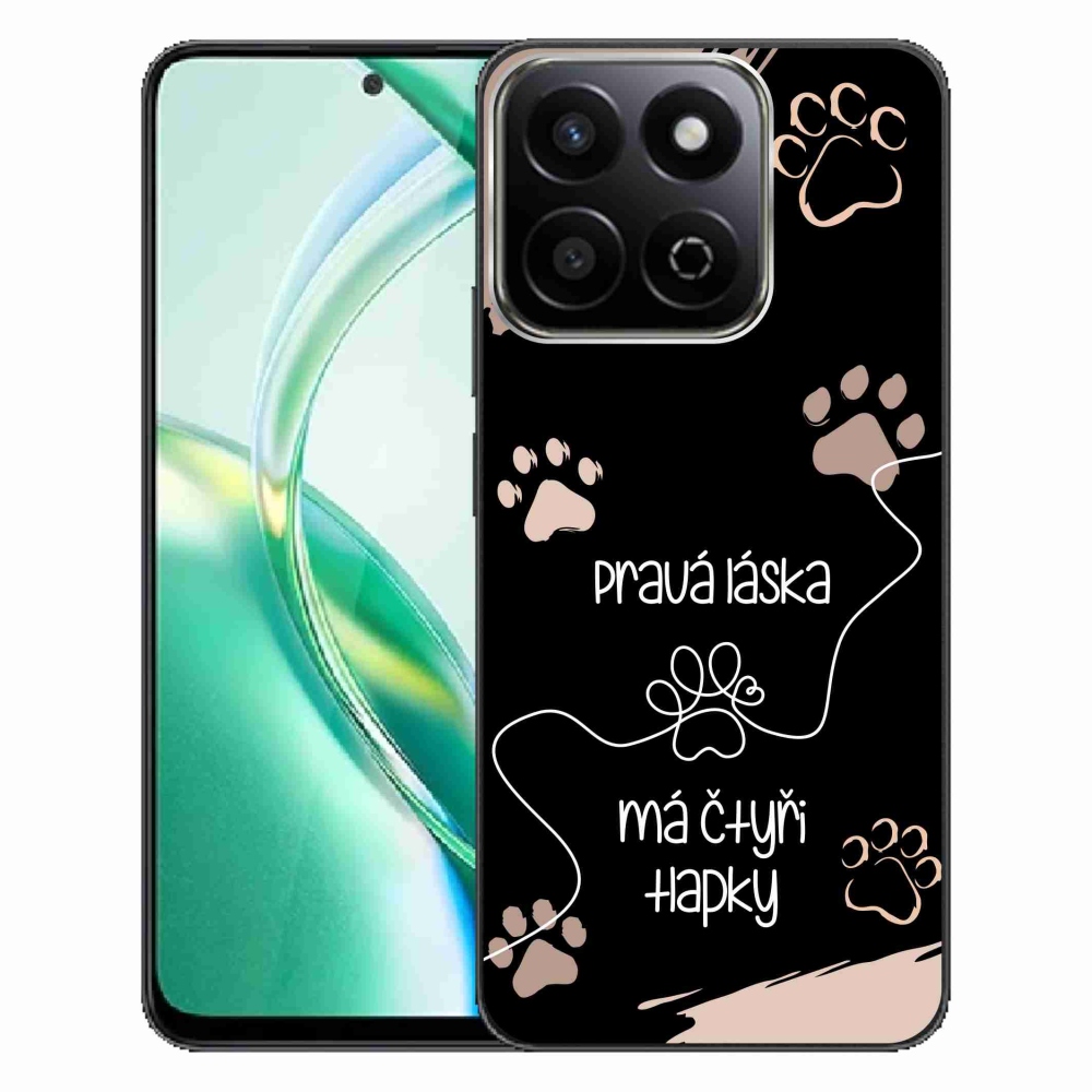 Zselés borító mmCase a Honor 200 Smart 5G készülékhez - kutya motívum 1 fekete háttér