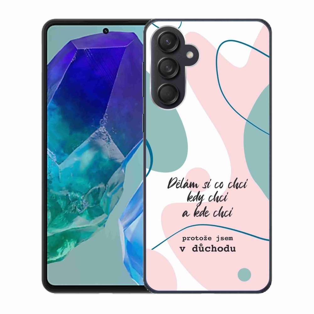 Gél borító mmCase Samsung Galaxy M55 5G - vicces szöveg 10 fehér háttér