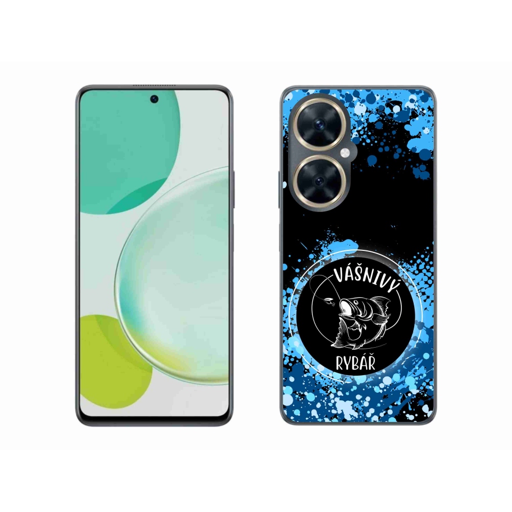 Gél borító mmCase a Huawei Nova 11i készülékhez - szenvedélyes halász fekete háttérrel