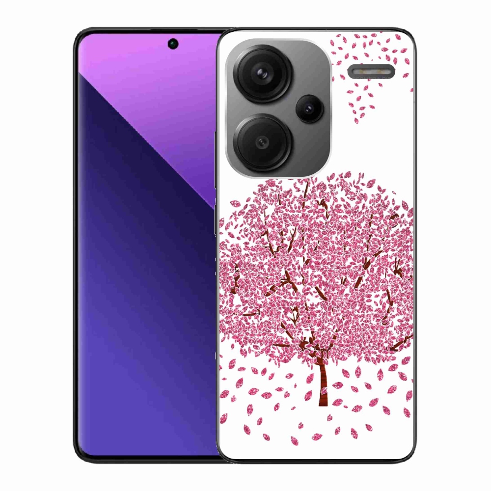 Gél borítás mmCase a Xiaomi Redmi Note 13 Pro+ 5G számára - rajzfilmfa levelekkel