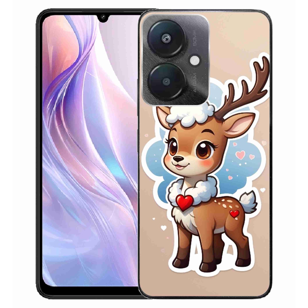 Gél borítás mmCase a Xiaomi Redmi 13C 5G számára - rajzfilm rénszarvas