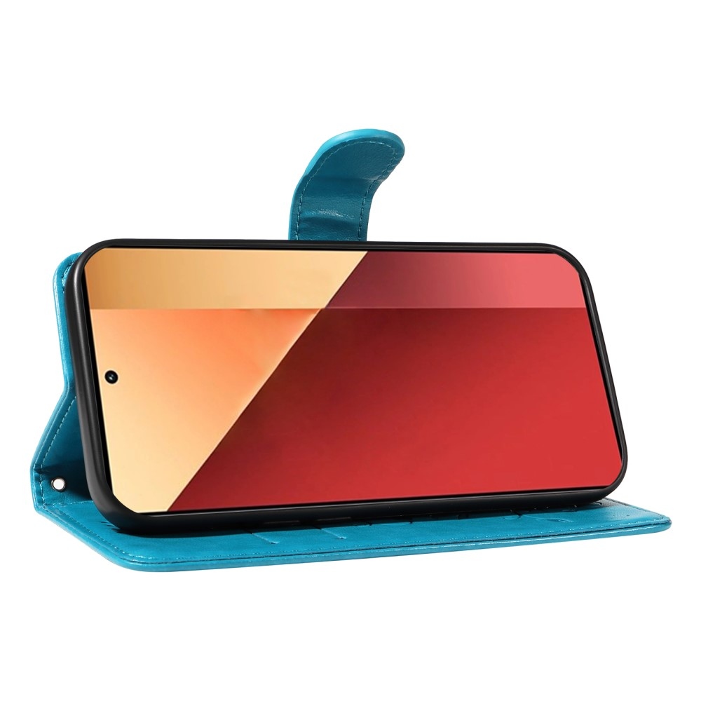 Virágok könyv tok Xiaomi Redmi Note 13 Pro 4G/Poco M6 Pro - kék