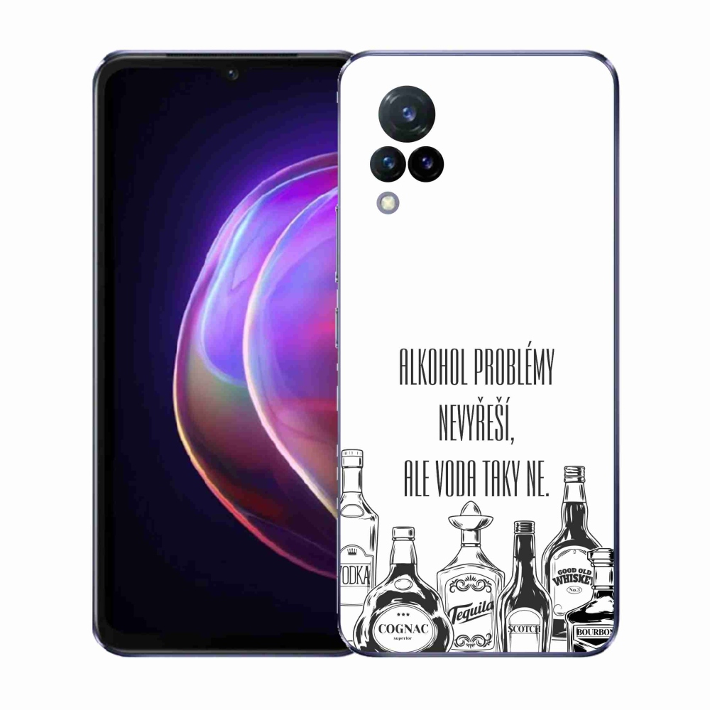 Gél borító mmCase Vivo V21 4G/5G - vicces szöveg fehér háttérrel