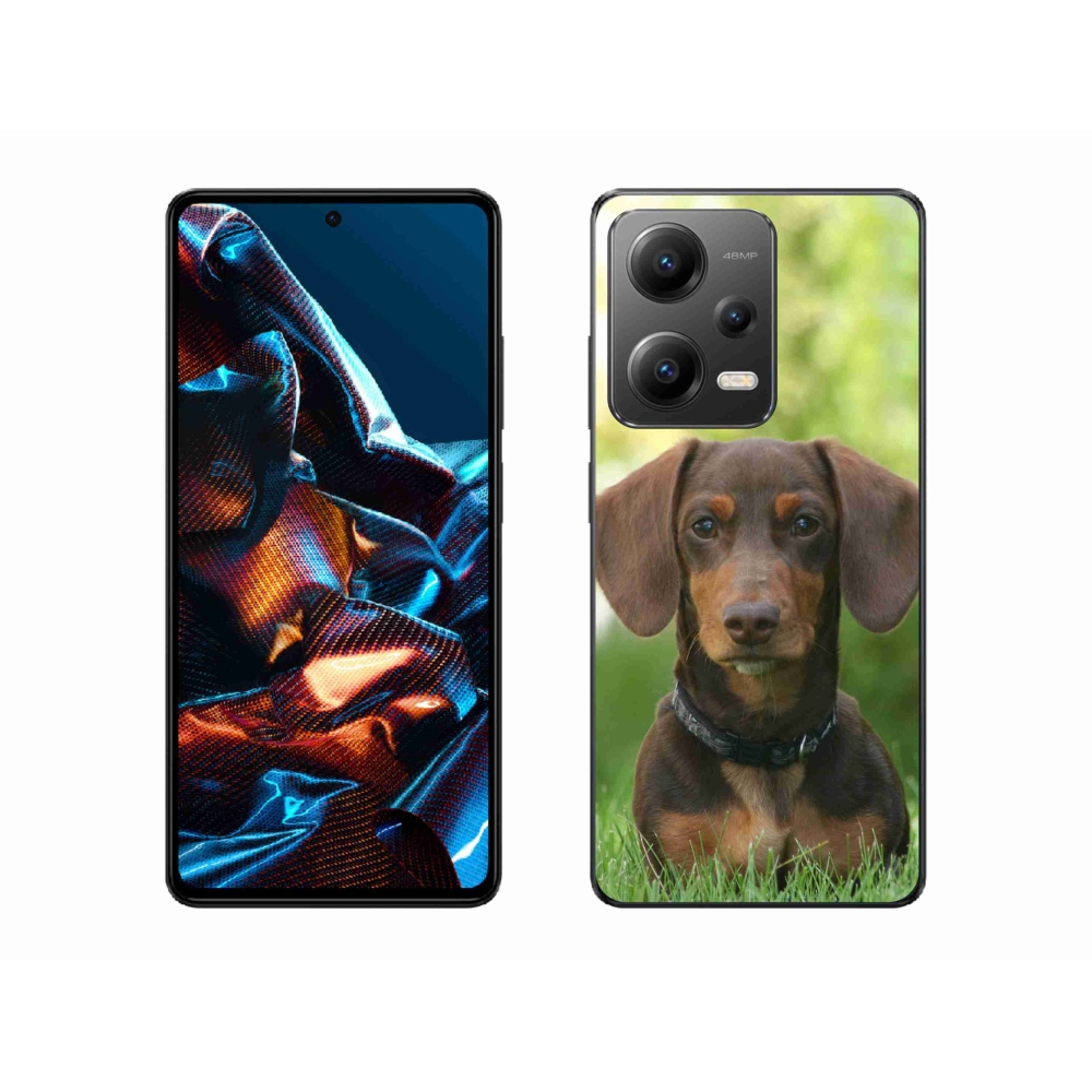 Gél tok mmCase a Xiaomi Redmi Note 12 Pro 5G-hez - barna tacskó