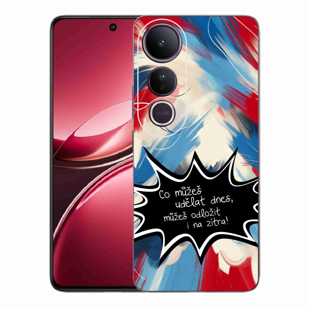 Gél borító mmCase a Vivo V50 Lite 4G/5G készülékhez - vicces szöveg 9 fekete háttér