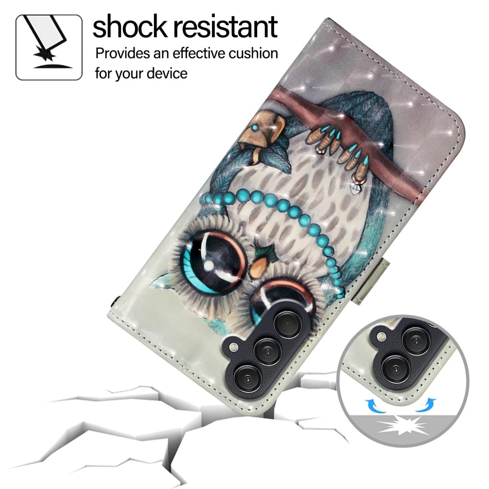 Patte könyv tok Samsung Galaxy M55 5G - bagoly