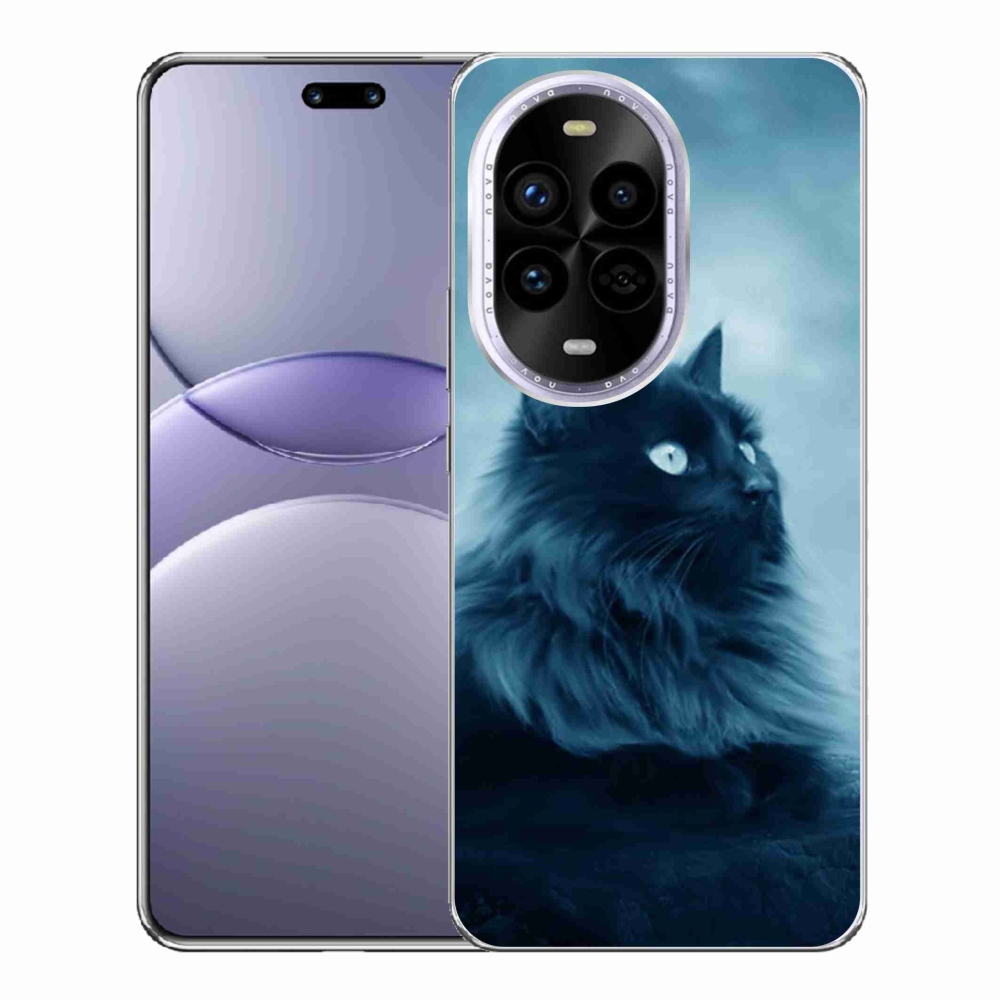 Zselés borítás mmCase a Huawei Nova 13 Pro 5G számára - fekete cat 1