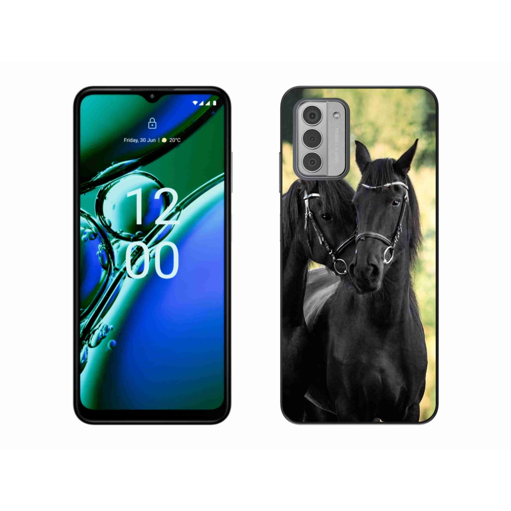 Zselés borítás mmCase a Nokia G42 készülékhez - két fekete ló