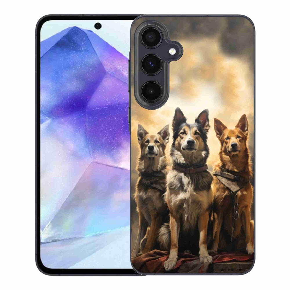 Zselés borítás mmCase Samsung Galaxy A55 5G - három kutya
