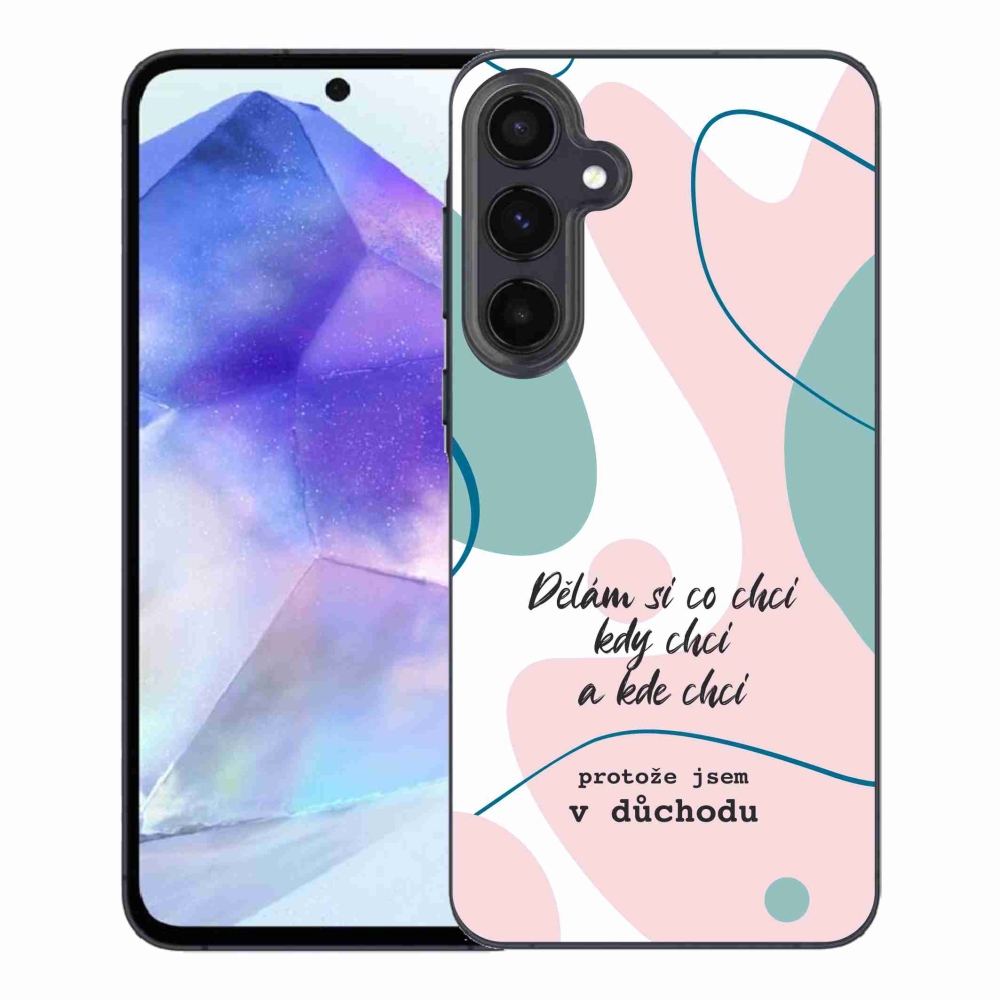 Gél borító mmCase Samsung Galaxy A55 5G - vicces szöveg 10 fehér háttér