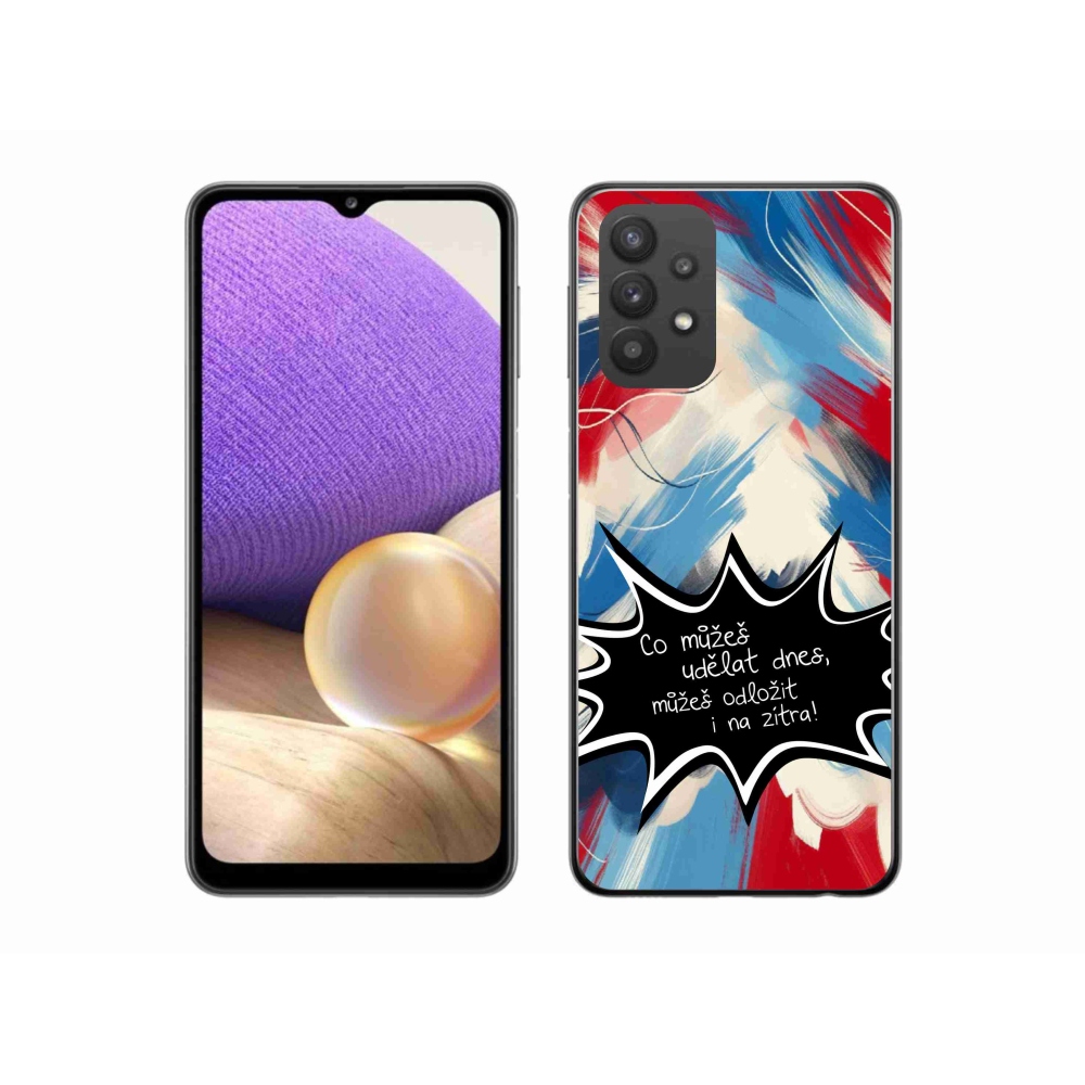 Gél borító mmCase Samsung Galaxy A32 5G - vicces szöveg 9 fekete háttér