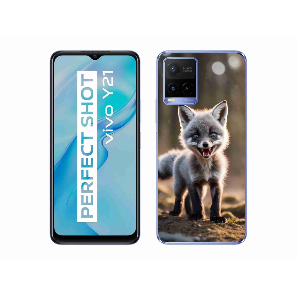 Gél borító mmCase a Vivo Y21/Y21s/Y33s készülékhez - angry fox