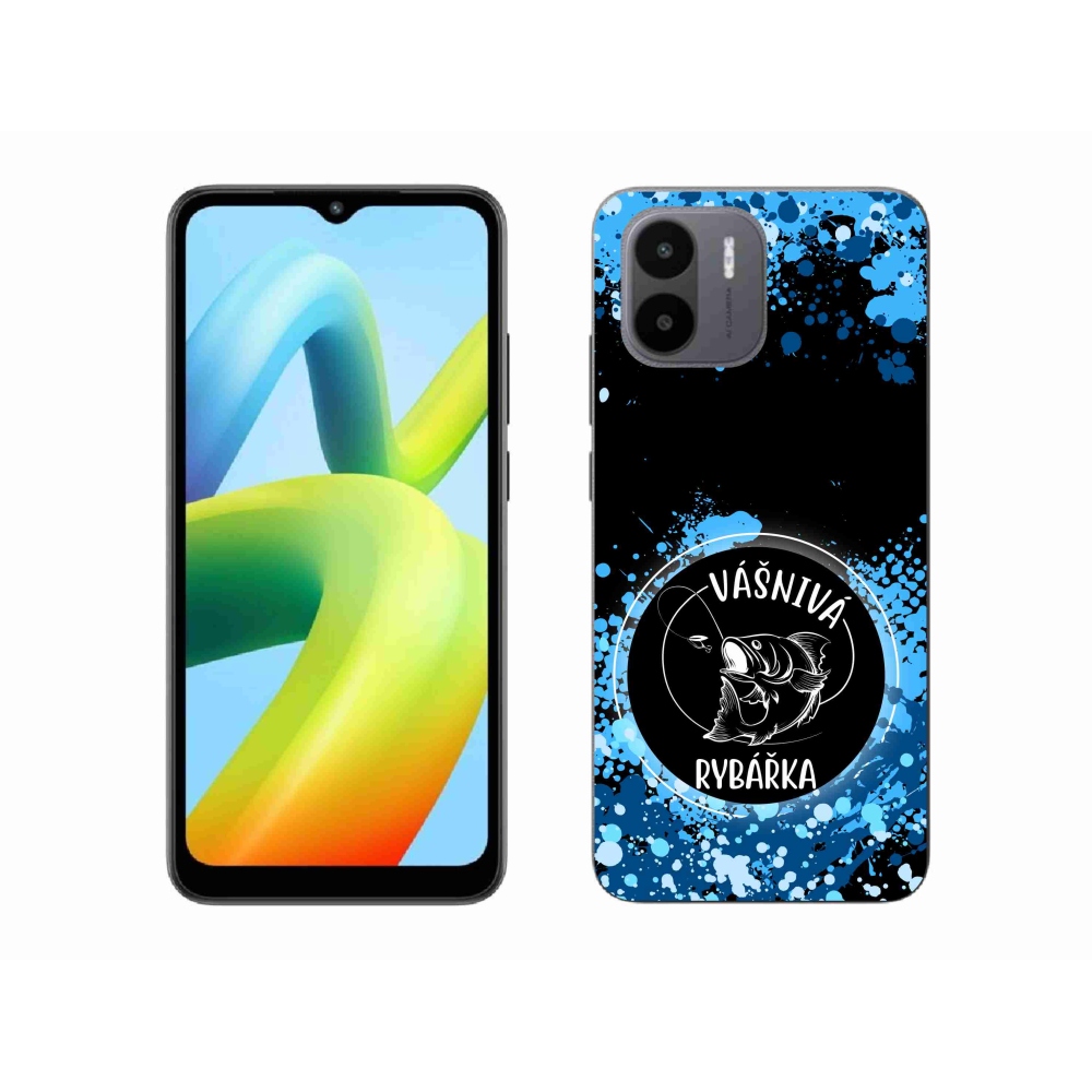 Gél borító mmCase a Xiaomi Redmi A1-hez - szenvedélyes halász fekete háttérrel