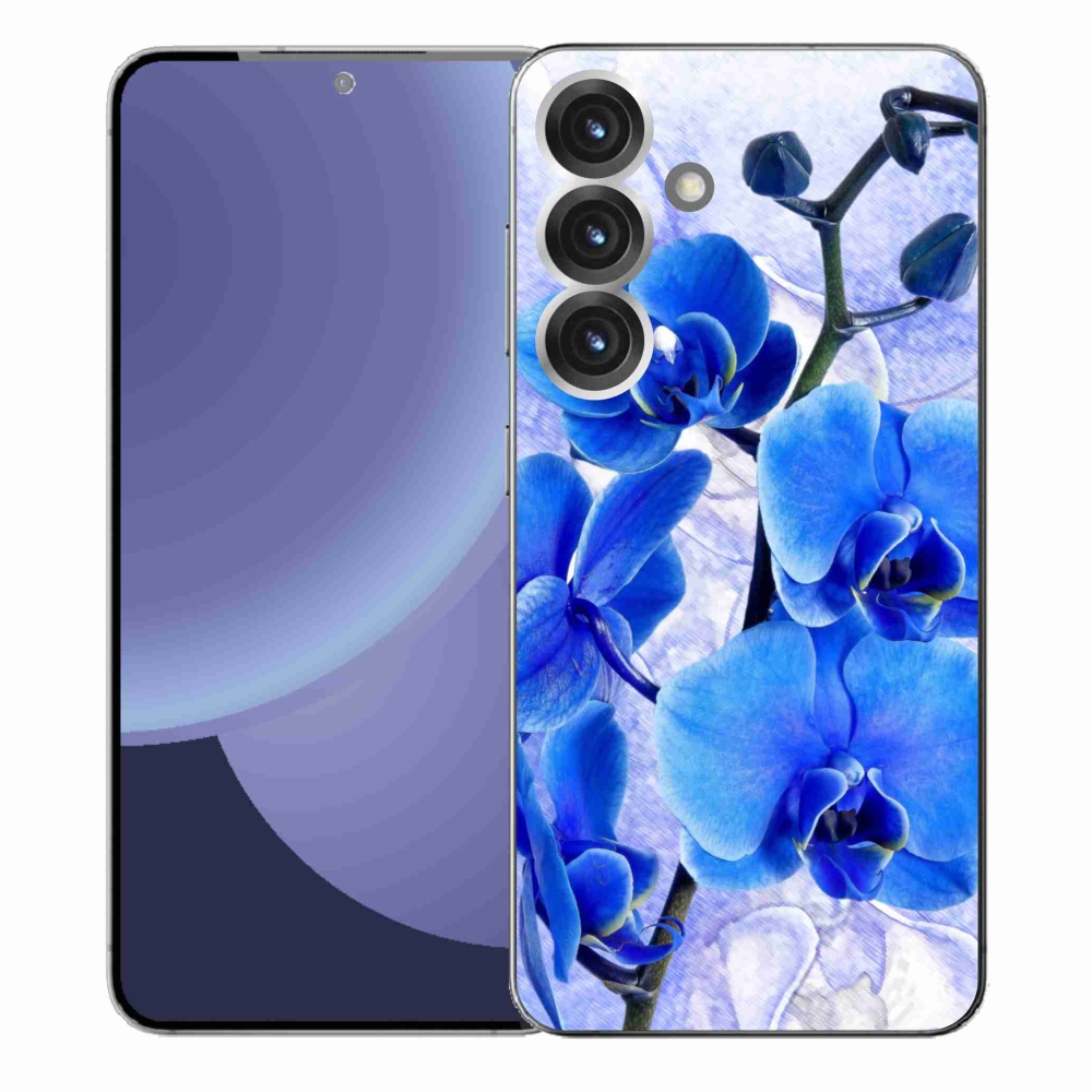 Gél védőhuzat mmCase Samsung Galaxy S25+ készülékhez - kék virágok