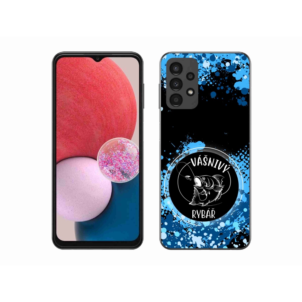 Gél borító mmCase Samsung Galaxy A13 4G - szenvedélyes halász fekete háttérrel