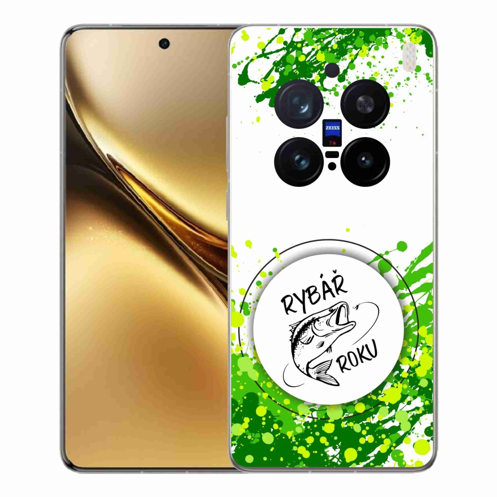 Gél borítás mmCase a Vivo X200 Pro 5G-n - az év horgásza fehér háttérrel