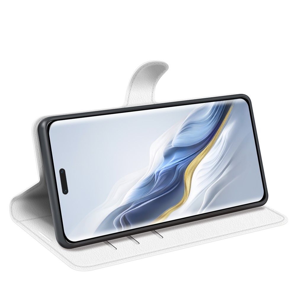 Litchi könyv tok a Honor Magic 6 Pro 5G készülékhez - fehér