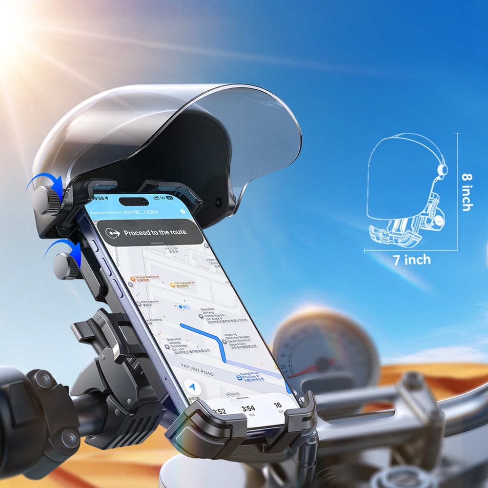 Držiak na bicykel a motorku Joyroom JR-ZS526 so slnečnou clonou – čierny