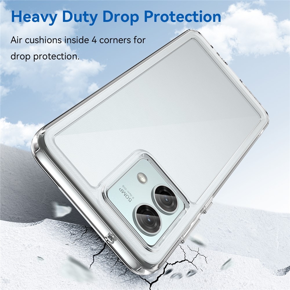 Zselés tok kemény hátlappal Motorola Moto G84 5G - átlátszó