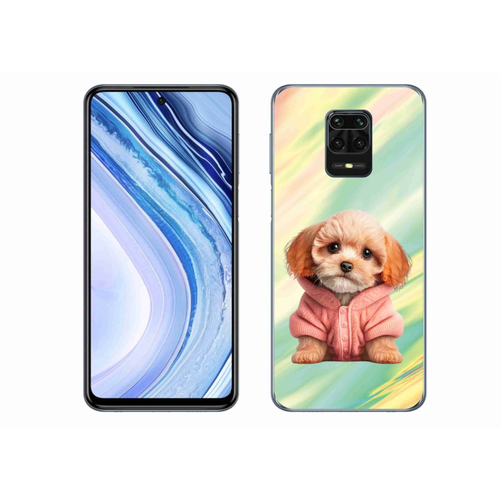 Gél borítás mmCase a Xiaomi Redmi Note 9S-hez - pulóveres kölyökkutyákhoz