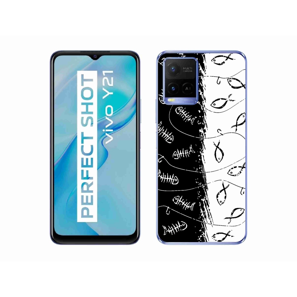 Gélburkolat mmCase a Vivo Y21/Y21s/Y33s - csontvázak és halak számára