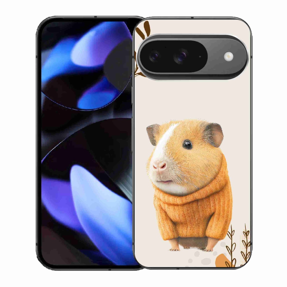 Gél borítás mmCase a Google Pixel 9/9 Pro számára - tengerimalac pulóverben