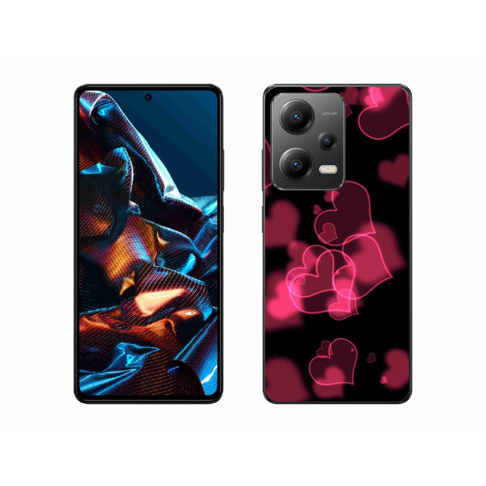 Gél borítás mmCase a Xiaomi Redmi Note 12 Pro 5G-hez - piros szívek