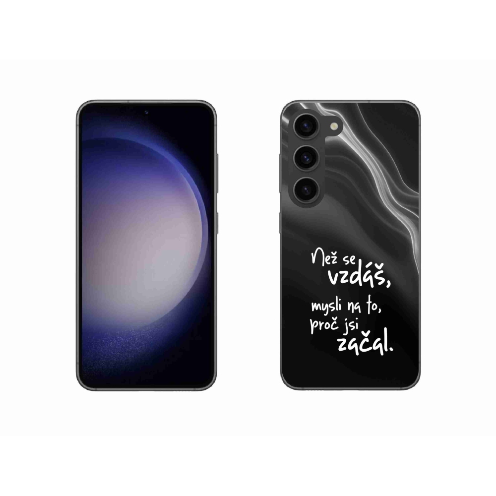 Gél borítás mmCase Samsung Galaxy S23 5G - idézet 2 fekete háttér