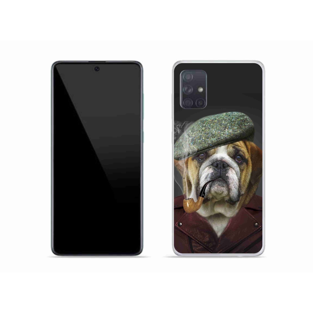 Gél borítás mmCase Samsung Galaxy A51 - kutya csővel - Samsung Galaxy A51 - kutya csővel