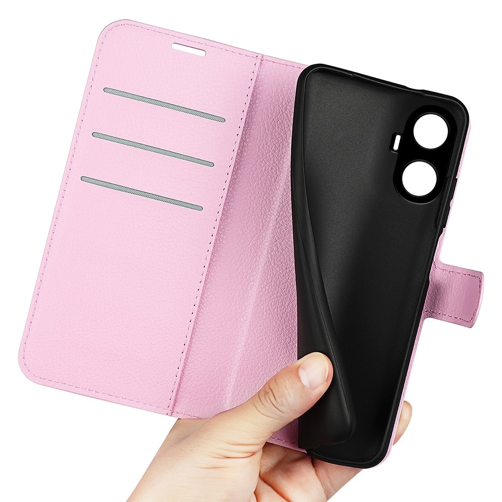 Litchi könyvtáska a Realme C55 készülékhez - rózsaszín