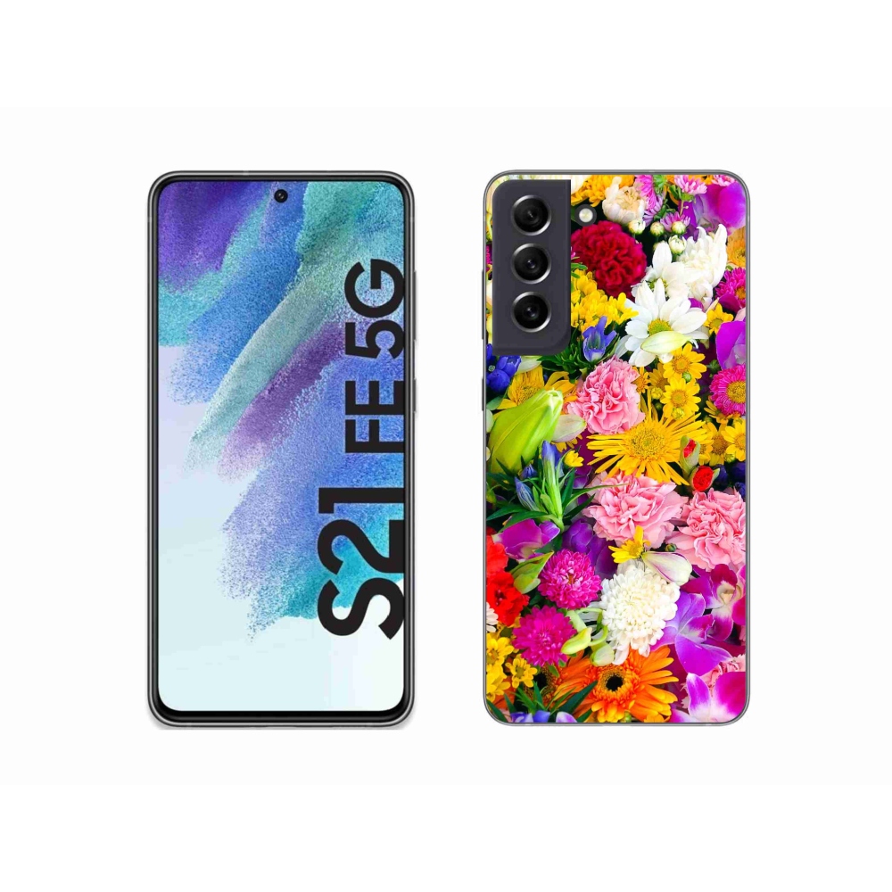 Zselés borítás mmCase Samsung Galaxy S21 FE 5G - virágok 12