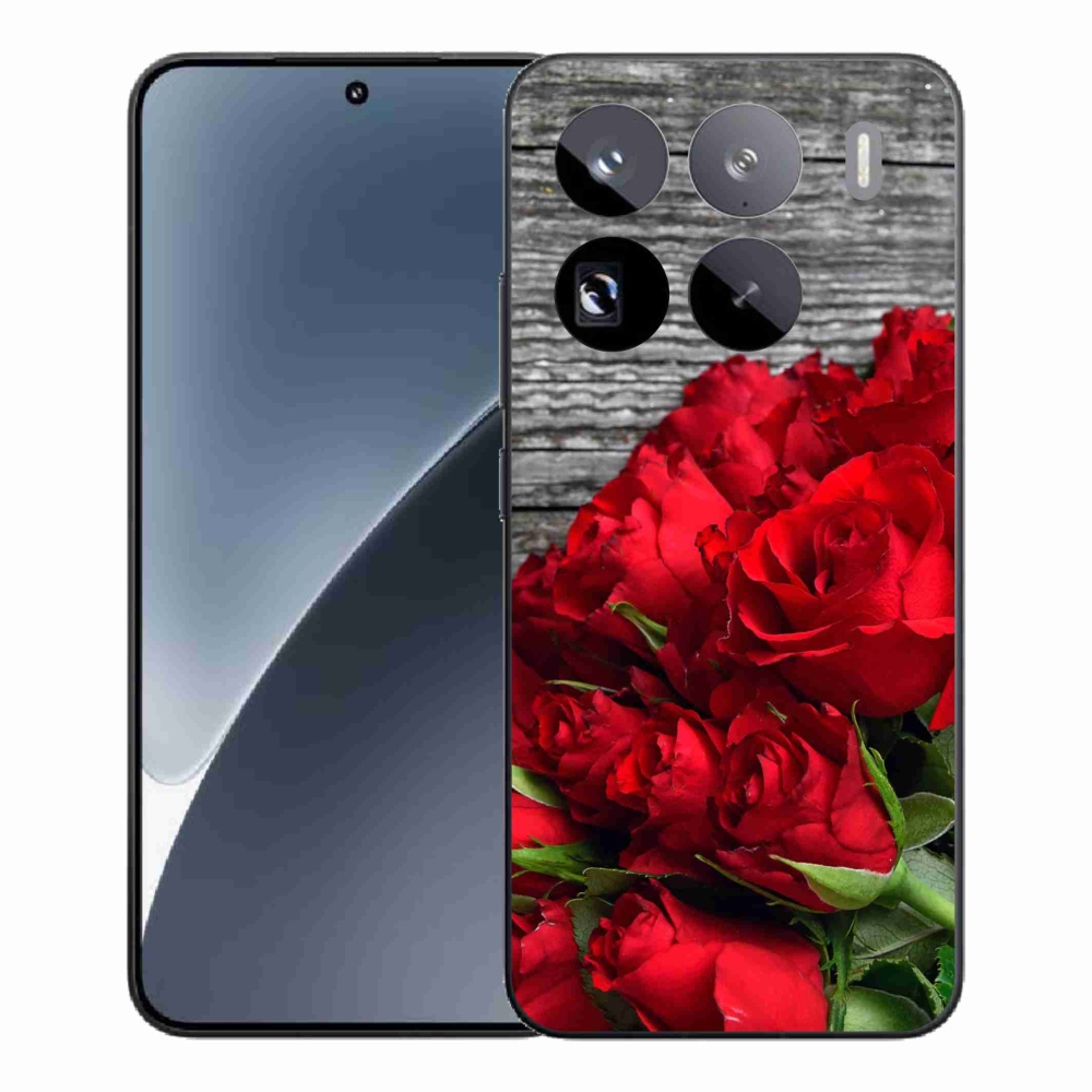 Gél borítás mmCase a Xiaomi 15 Pro-hoz - piros rózsa