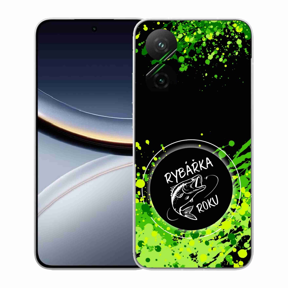 Gél borító mmCase a Xiaomi Poco F7 5G-hez - az év horgásza fekete háttérrel