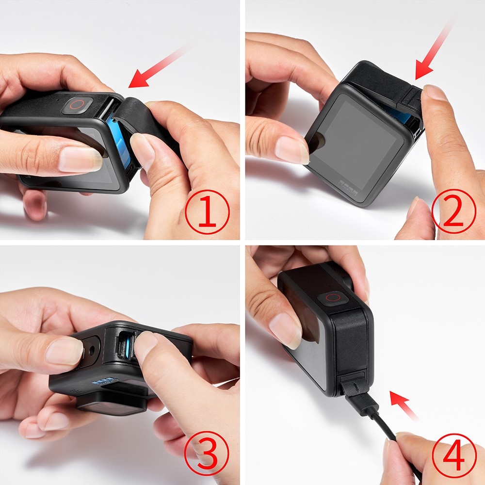 Szilikon védőtok oldalsó borítással GoPro Hero 13/12/11/10/9 kamerához - fekete