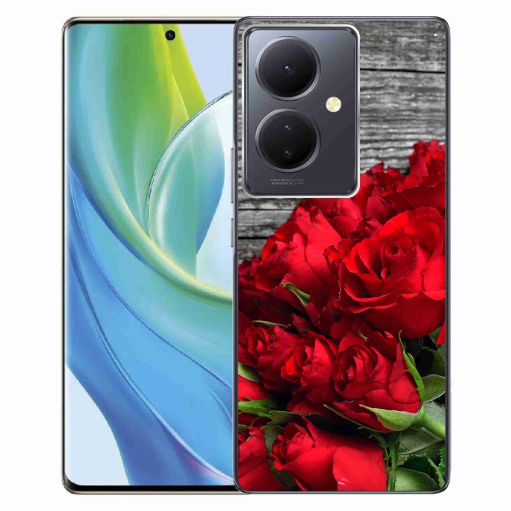 Gél borítás mmCase a Vivo V29 Lite 5G-n - piros rózsa