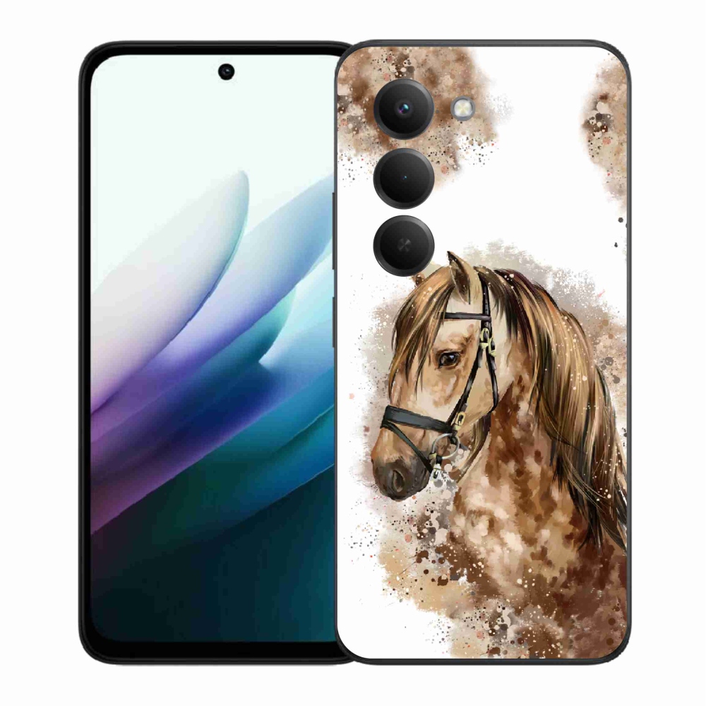 Gél borító mmCase a Xiaomi Redmi 15 4G/5G (171mm) - barna rajzfilm lóhoz