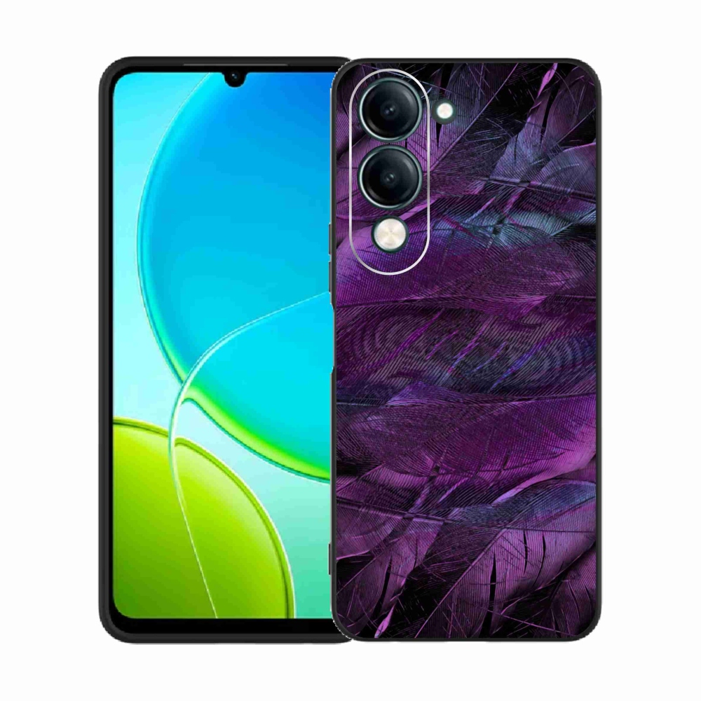 Gél védőhuzat mmCase Vivo Y29s 5G - lila tollakhoz