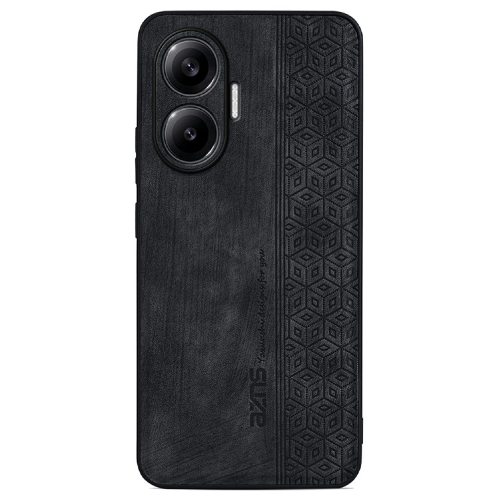 AZNS zselés tok PU bőrrel borítva a Xiaomi Poco F7 5G számára - fekete