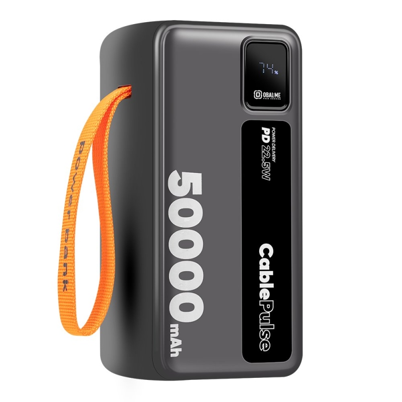 CSOMAGOLÁS: ME CablePulse Powerbank 50000mAh 22,5W Fekete