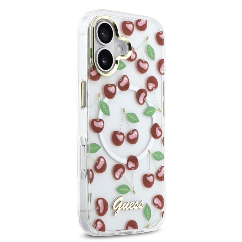 Guess IML csillogó cseresznye MagSafe hátlap iPhone 17 készülékhez