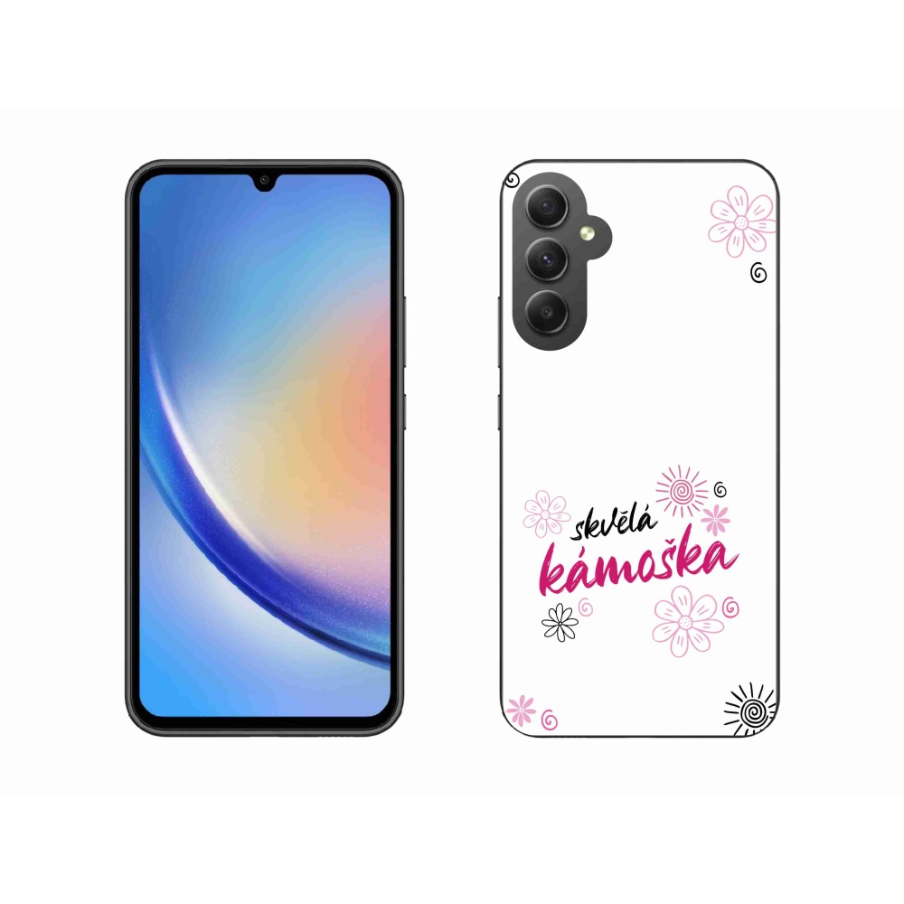 Gél borító mmCase Samsung Galaxy A34 5G - nagyszerű haver fehér háttérrel