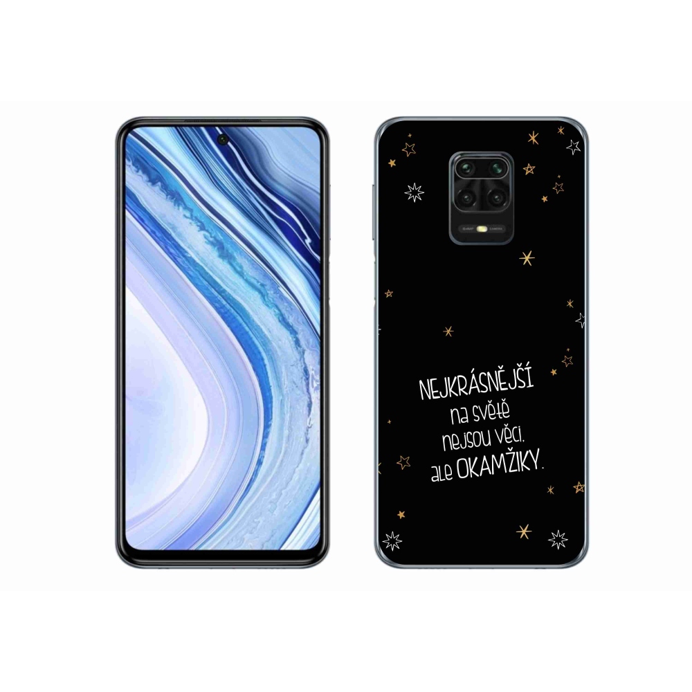 Gél borítás mmCase a Xiaomi Redmi Note 9 Pro készülékhez - idézet 4 fekete háttér